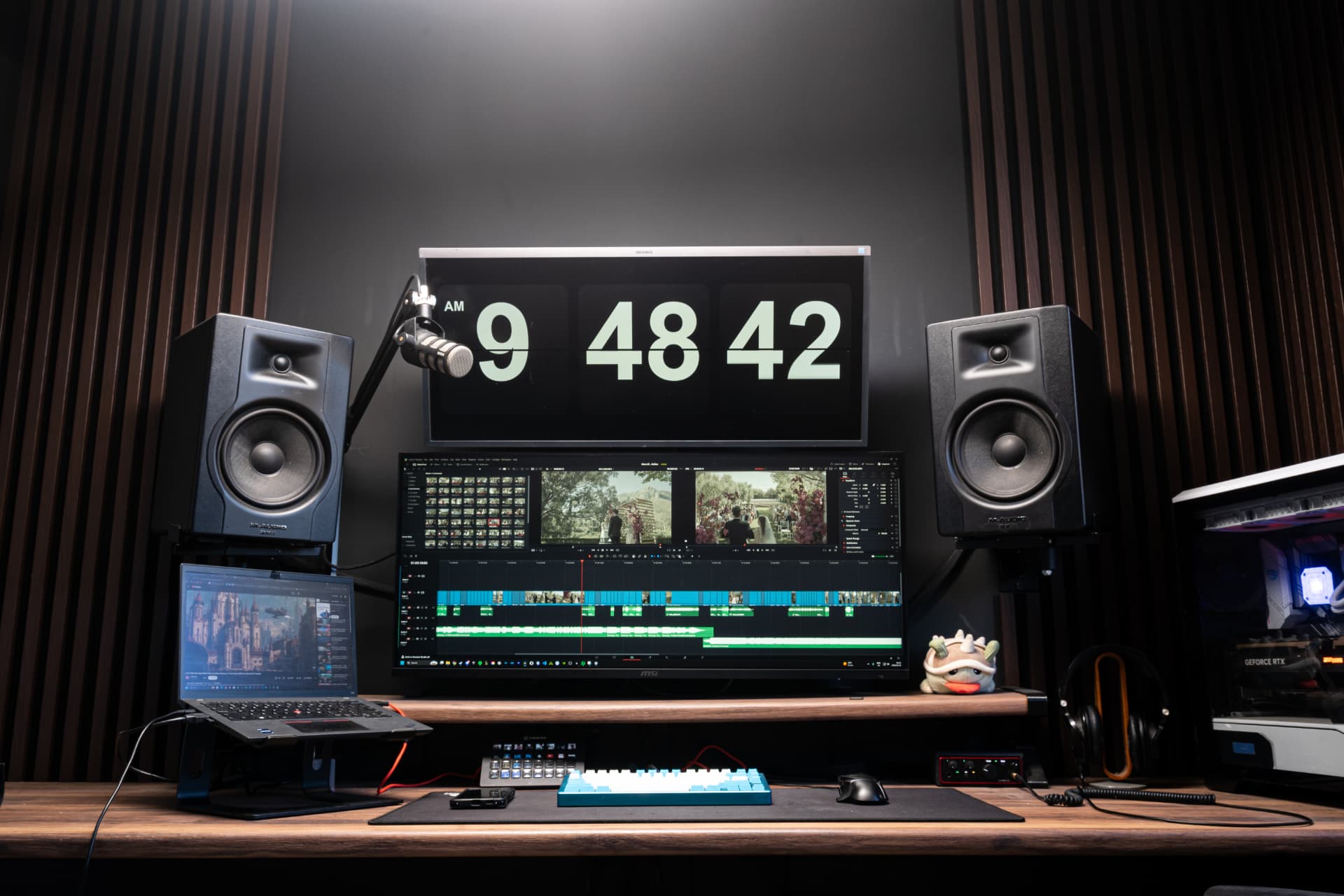 Charles Pitout's editing workstation